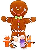 Gingerbread Man Hand and Finger Puppet Set