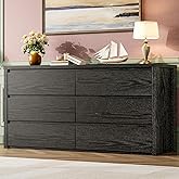 GarveeHome 6 Drawer Dresser for Bedroom, Wide Wood Chest of Drawers Handle Free, Large Modern Dresser Storage Cabinet for Living Room, Hallway Entryway
