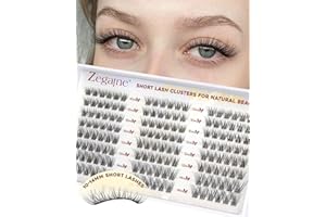 Short Lash Clusters Clear Band 10-14MM Natural Eyelash Clusters Wispy Lash Cluster CD-Curly Fairy Cluster Lashes Wispy Indivi