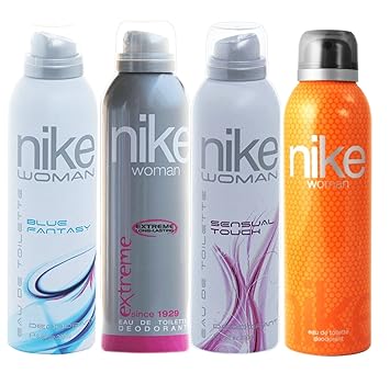 Nike Women Deo Set, 4x200ml (Women Deo, Extreme, Blue Fantasy and Sensual Touch)