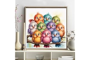 5D Diamond Art Kits for Adults - DIY Bird Diamond Painting Kits, Full Round Drill - Crystal Embroidery Cross Stitch Craft for