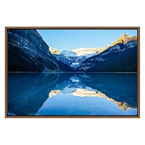 SIGNWIN Framed Canvas Wall Art Reflection of Mount...