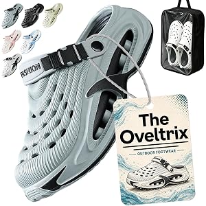 The Oveltrix Non Slip Summer Sneakers for Men,Lightweight EVA Clogs with Wide Toe Box,Breathable Garden Shoes
