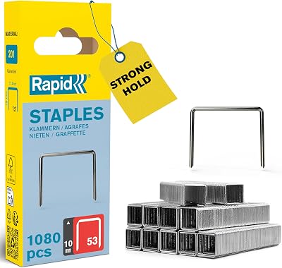Rapid No.53 Staples 8 mm Leg 1080 pcs 40109503 galvanised for upholstery
