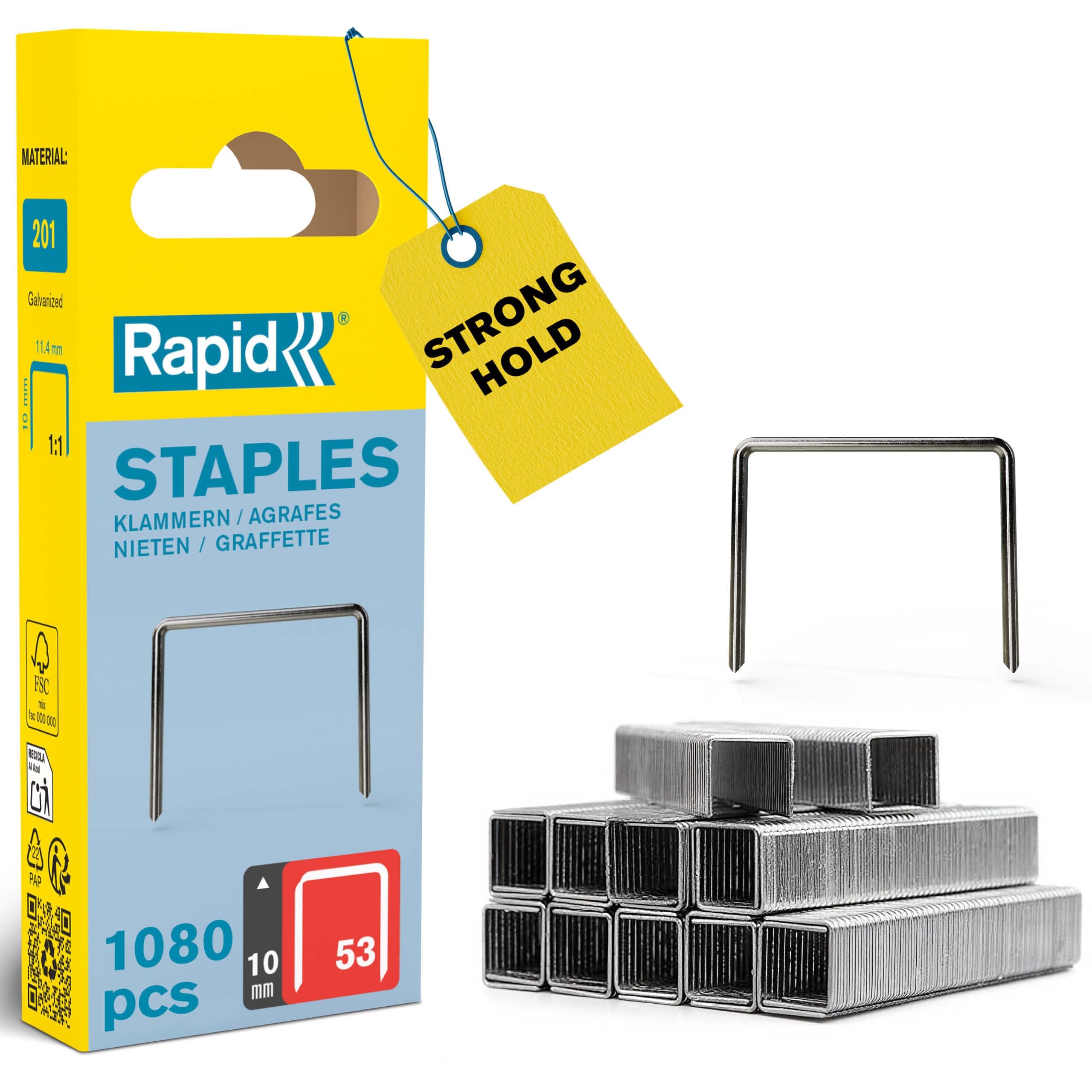 Rapid Staples, No.53, Leg Length 14 mm, High Performance, 40109506 - 1080 Pieces