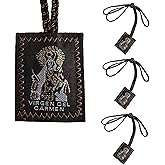 3 Pack Brown Escapulario De La Virgen Del Carmen, Green San Judas Tadeo Escapularios Catolicos, Red Virgen De Guadalupe Necklace Gift For Women Man Mexican Decoration