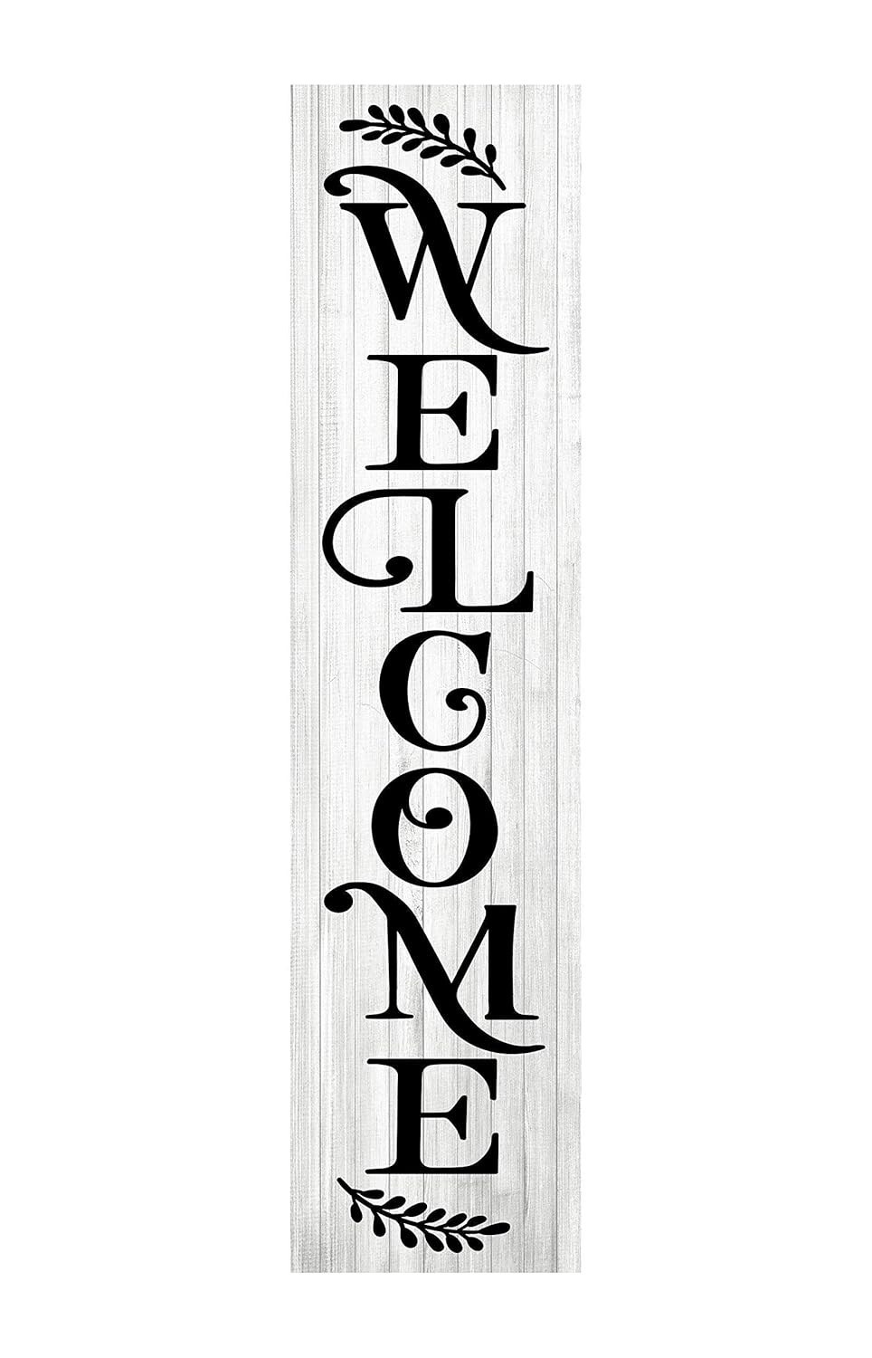 Amazon Com 24 Inch Black And White Welcome Vertical Indoor Wood Print Sign Handmade