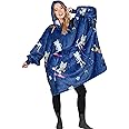 Catalonia Oversized Blanket Hoodie Sweatshirt, Wearable Sherpa Lounging Pullover for Adults Women Men