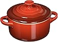 Le Creuset Stoneware Mini Round Cocotte, 8 oz., Cerise