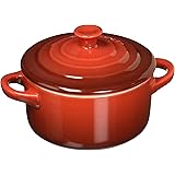 Le Creuset Stoneware Mini Round Cocotte, 8 oz., Cerise