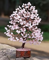 Rose Quartz Crystal Tree of Life - Chakra Tree for