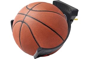 Jolitac Wall Mounted Ball Holder Display Sports Balls Storage and Decoration Shelf Black Self-Sticking Claw Racks