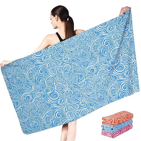 Fundia Extra Large Microfiber Pool Beach Towel 78 X 35 Lightweight Quick Dry Towel For Swimmers Sand Free Microfiber Beach Blanket Yoga Mat