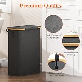Lifewit 50L Slim Laundry Basket with Lid & Removable Inner Bag Dark Grey view 7