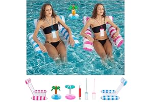JAZGROM Pool Hammock Floats for Adults Set Inflatable Pool Chair Float,Water Hammock for Swimming Pool