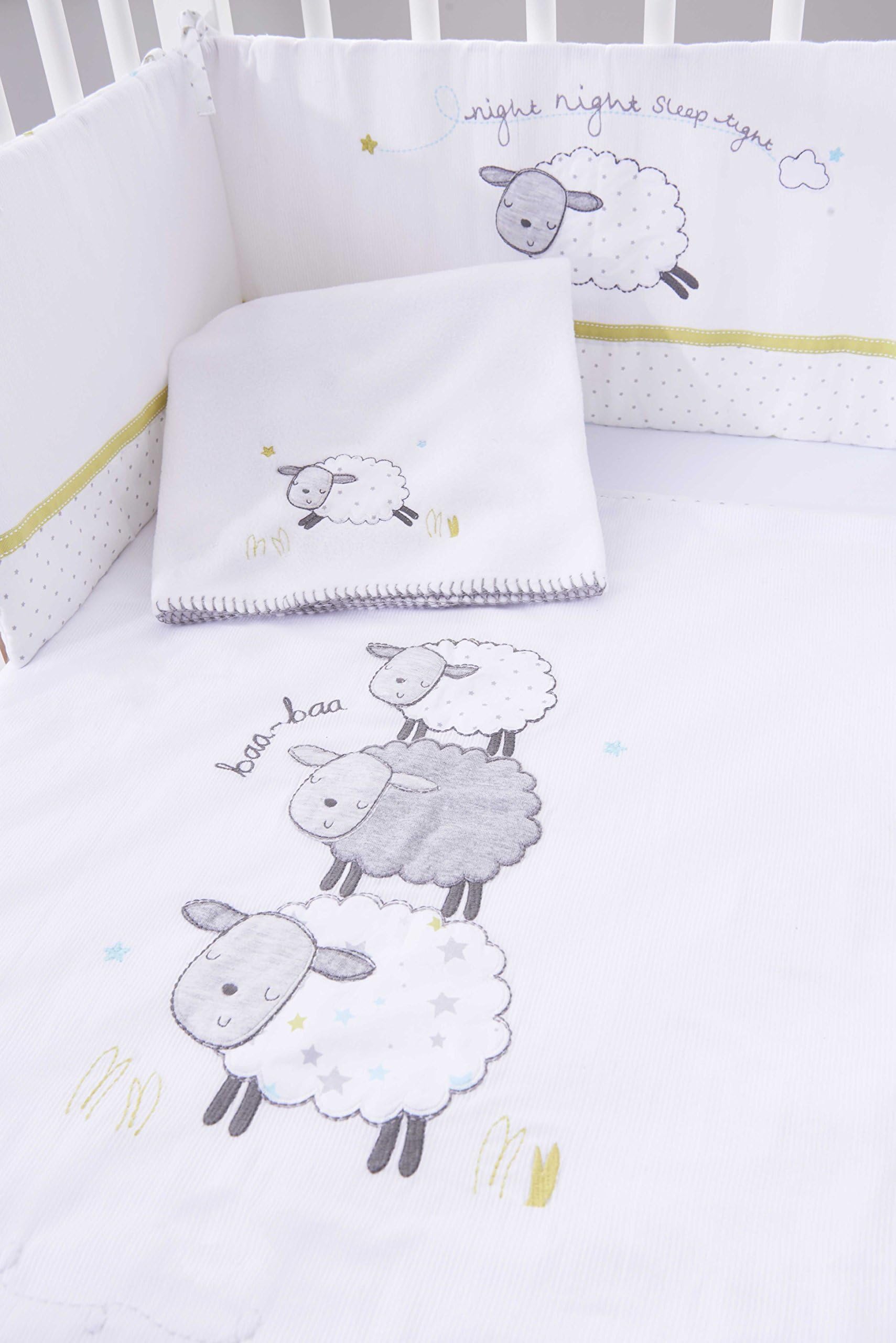 Silvercloud Space Saving Cot Bedding Bale, Counting Sheep, 4-Piece