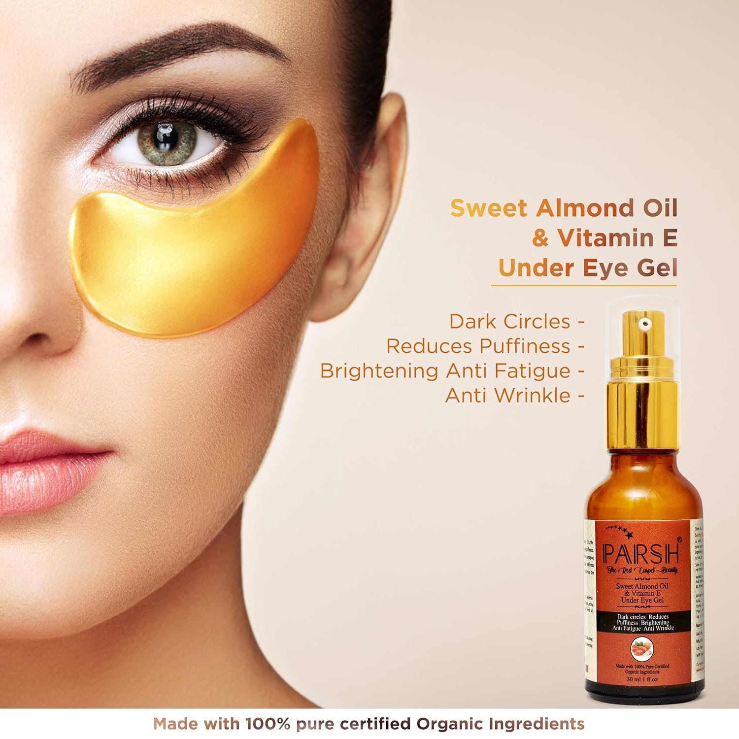 Parsh Under Eye Gel With Sweet Almond Oil Vitamin E To Reduce Dark Circle Wrinkles Puffiness From Eyes 30ml Free Hand Sanitizer Inside Box Amazon In Beauty parsh under eye gel with sweet almond oil vitamin e to reduce dark circle wrinkles puffiness from eyes 30ml free hand sanitizer inside box