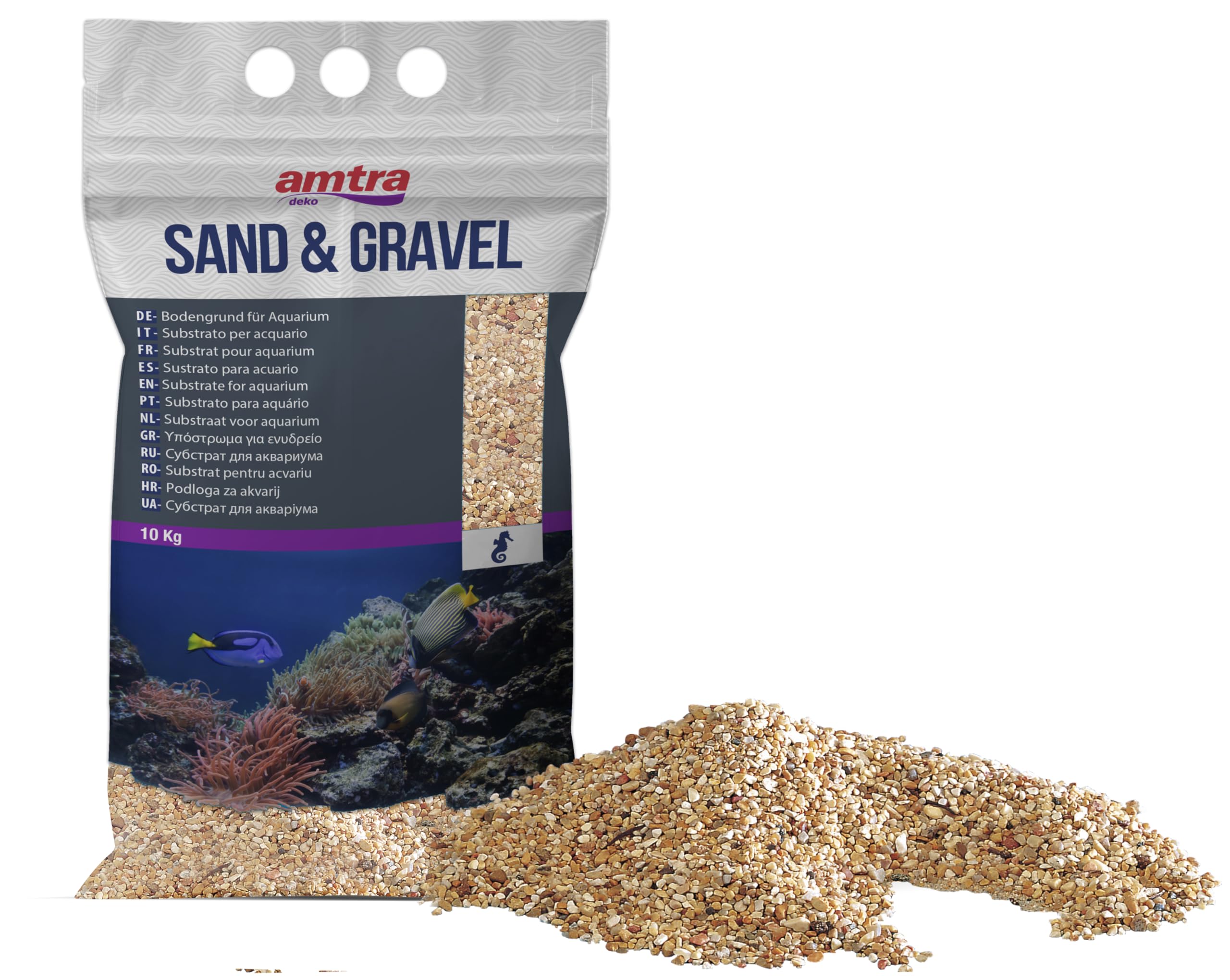 Amtra Gravel Aquarium Ornaments, 10 kg,Amber