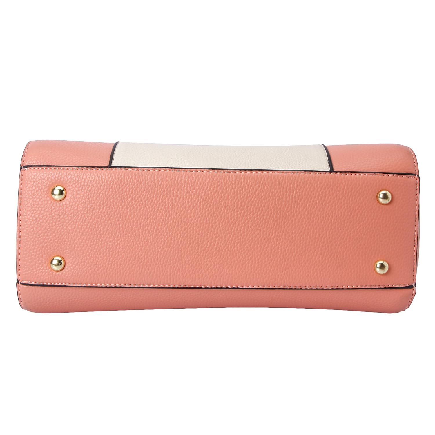 cathy london women's handbag, material- synthetic leather, colour- peach