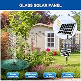 SZMP 3.5W Glass Solar Fountain Pump Kit 9.84ft Cord 8 Nozzles Extension Tube view 4