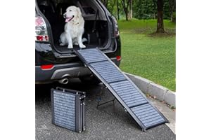 Dog Ramp for Car Large Dog - Barpor 67" Portable Pet Ramp with Non-Slip Rug Surface, Adjustable Bracket, Foldable Dog Stairs for Small to Large Dogs up to 250lbs Easy Access to Car, SUV & Truck