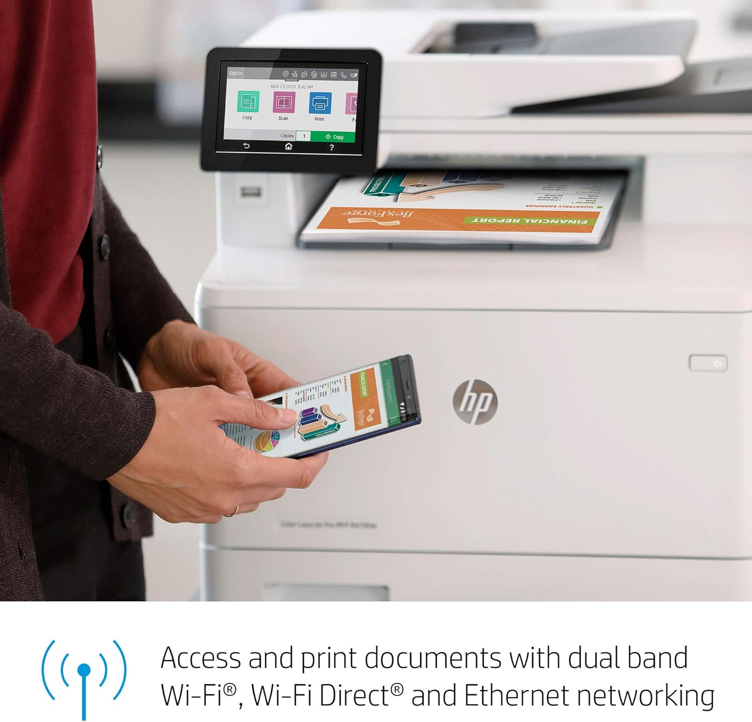 HP Color LaserJet Pro Multifunction M479fdw Wireless Laser Printer with One-Year, Next-Business Day, Onsite Warranty, Works with Alexa (W1A80A): Electronics
