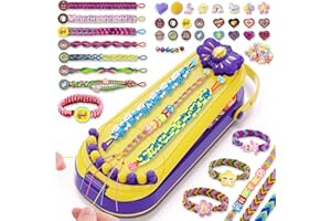 HOLLYHI Friendship Bracelet Making Kit for Girls - DIY Bracelets Maker Art and Craft Kits for Kids - Jewelry String braiding Set Toys for Age 6 7 8 9 10 11 12 Year Old Girl Christmas Birthday Gifts - Yellow
