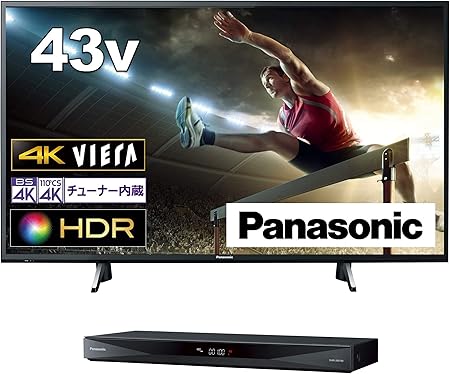 Amazon Co Jp セット販売 パナソニック 43v型 4kチューナー内蔵 液晶テレビ ビエラ Th 43gx750 1tb 2チューナー ブルーレイレコーダー Dmr 2w100 家電 カメラ Amazon Co Jp セット販売 パナソニック 43v型 4kチューナー内蔵 液晶テレビ ビエラ Th 43gx750 1tb 2チューナー ブルーレイレコーダー Dmr 2w100 家電 カメラ