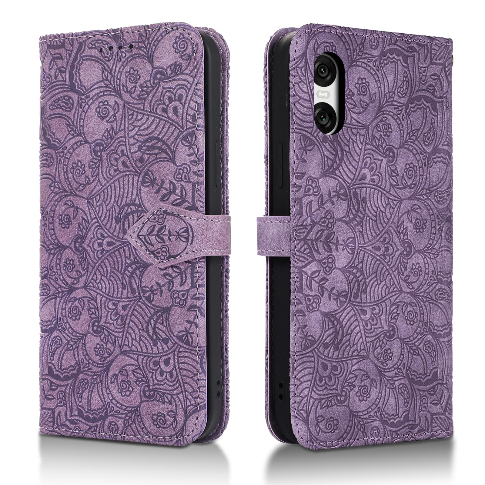 Succtopy Sony Xperia 10 VI 5G Wallet Case in Premium PU Leather Book Cover Sony Xperia 10 VI 5G Protective Stand Case with [Card Slots] [Magnetic Closure] Case Sony Xperia 10 VI 5G Purple — image 1
