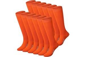 Haysandy 12 Pairs Youth Socks Bulk Soccer Football Softball Baseball Socks for Athletic Girls Kids Youth Adults Team Sport