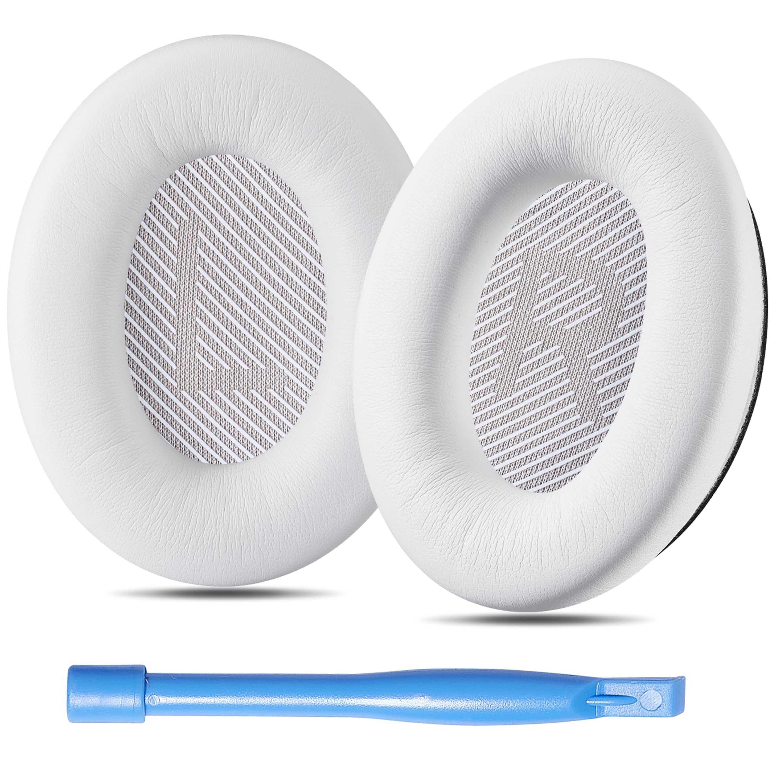 AHG Accessory House Global qc Replacement Ear Pads Cushions Compatible with Bose QuietComfort 35 II / QC35, QCSE, QCSC and QC45 wireless Headphones (White) - Premium Material | Extra Thick | Durable
