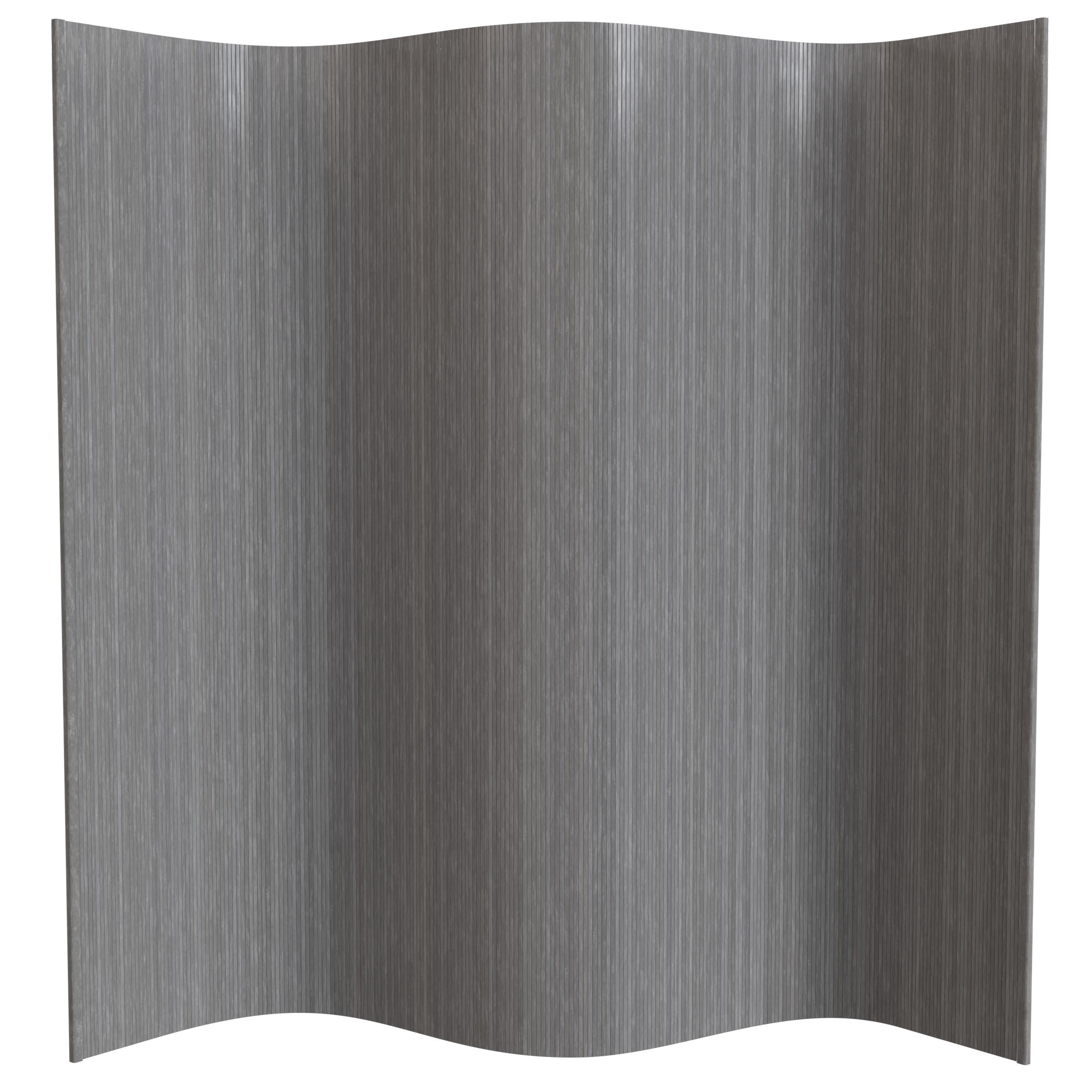 Photo 1 of Red Lantern 7 ft. Tall Bamboo Wave Screen - Grey
