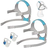 AirFit F20 Headgear, 2 Packs Replacement Mask Headgear Strap with Magnetic Clips, Compatible with F20 Full-face Mask, CPAP Accessories Supplies
