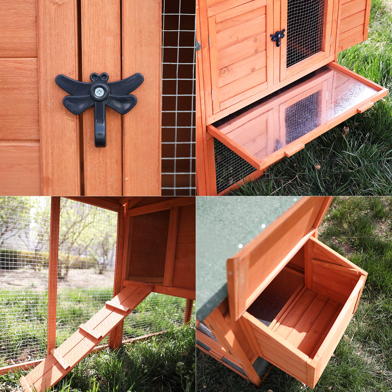 Lazy Buddy Chicken Coop 41 Wooden Chick Cage With Egg Box Indoor And Outdoor Use Chicken Coop With Waterproof Roof For Chicken And Other Pets