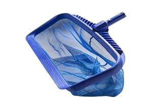 CNXUS AnSun Upgraded Pool Skimmer Net, Heavy Duty Leaf Rake for Cleaning Swimming Pool & Pond, Fine Mesh Deep Bag Catcher with Strong Plastic Frame