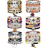 LUYI 32 Pcs Preppy Jewelry Bracelets for Women Clay Bead Colorful Surfer Heishi Bracelet Set Stackable Beaded Friendship Stretch Bracelets Boho Y2K Summer Beach Elastic Layering Bracelets
