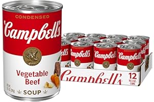 Campbell's Condensed Vegetable Beef Soup, 10.5 Ounce (Pack of 12) (Packaging May Vary)