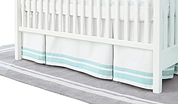 aqua crib skirt