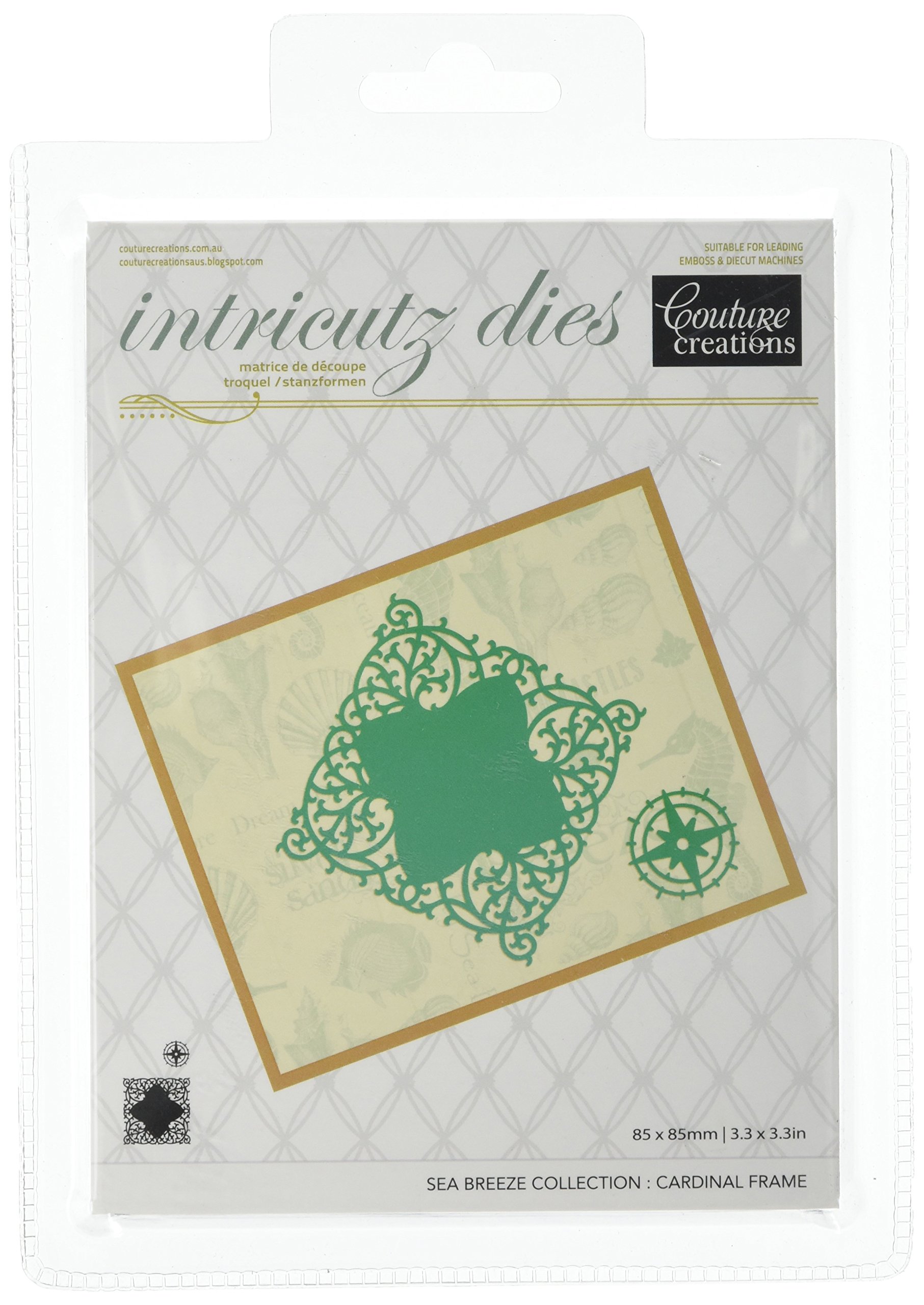Couture Creations Sea Breeze Intricutz Die - Cardinal Frame, Black — image 1