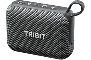 Tribit PocketGo Portable Bluetooth Speaker, 20H Playtime, IP68 Waterproof/Dustproof, Wireless, BT6.0, Shower, Powerful Sound,