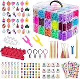 DasKid 15000+ Loom Bands Kit Vibrant Colors Craft Set with Beads Tools Box view 1