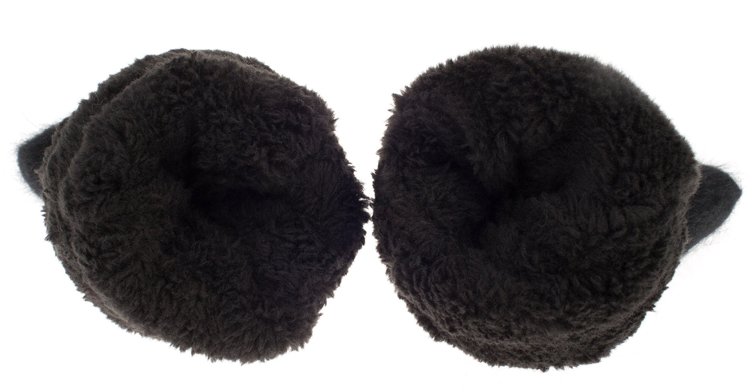 IL Caldo Womens Winter Gloves Plush Edge Warm Thick Knitted Mitten Drive Work Glove,Black