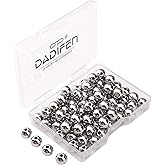 DADIFEN 304 Stainless Steel Round Beads 8.0mm 80pcs Spacer Beads for Jewelry DIY Making and Repairing
