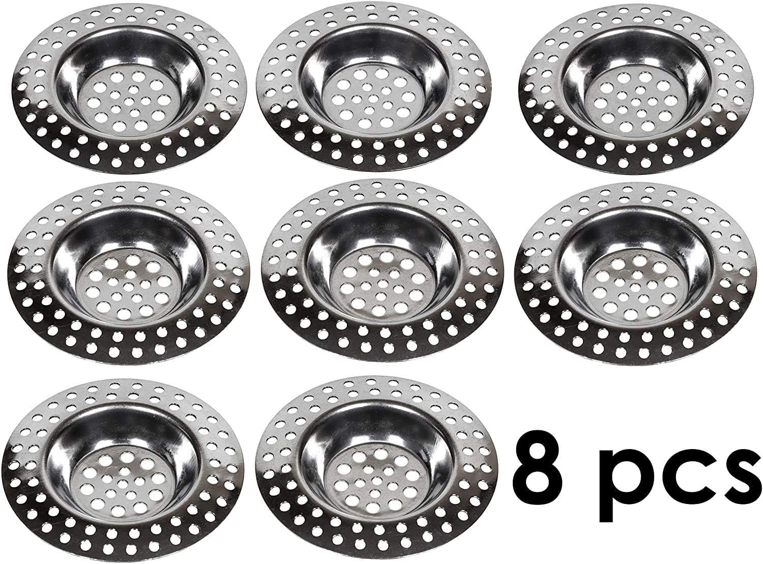 Kitchen Helpis® Sink Plug Strainer 4-pieces Set, 14g Sink Strainer, 4pcs. metal, sink plug, stainless steel strainer