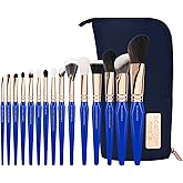 Bdellium Tools Professional Makeup Brush Golden Triangle - Phase III Complete 15pc. Brush Set with Stand-Up Pouch