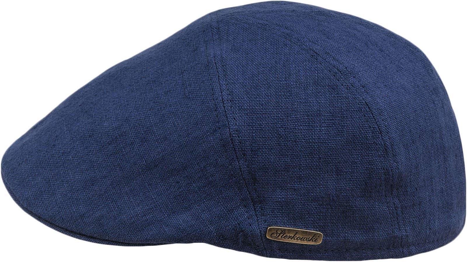 Sterkowski Light Breathable Linen Summer 5 Panel Ivy League Flat Cap