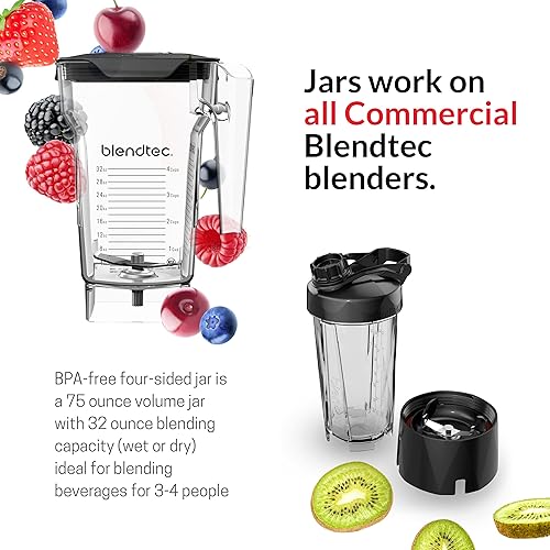 Blendtec Total Blender Classic Includes FourSide Jar (75 oz) 10-Speed  Professional-Grade High-Power Kitc