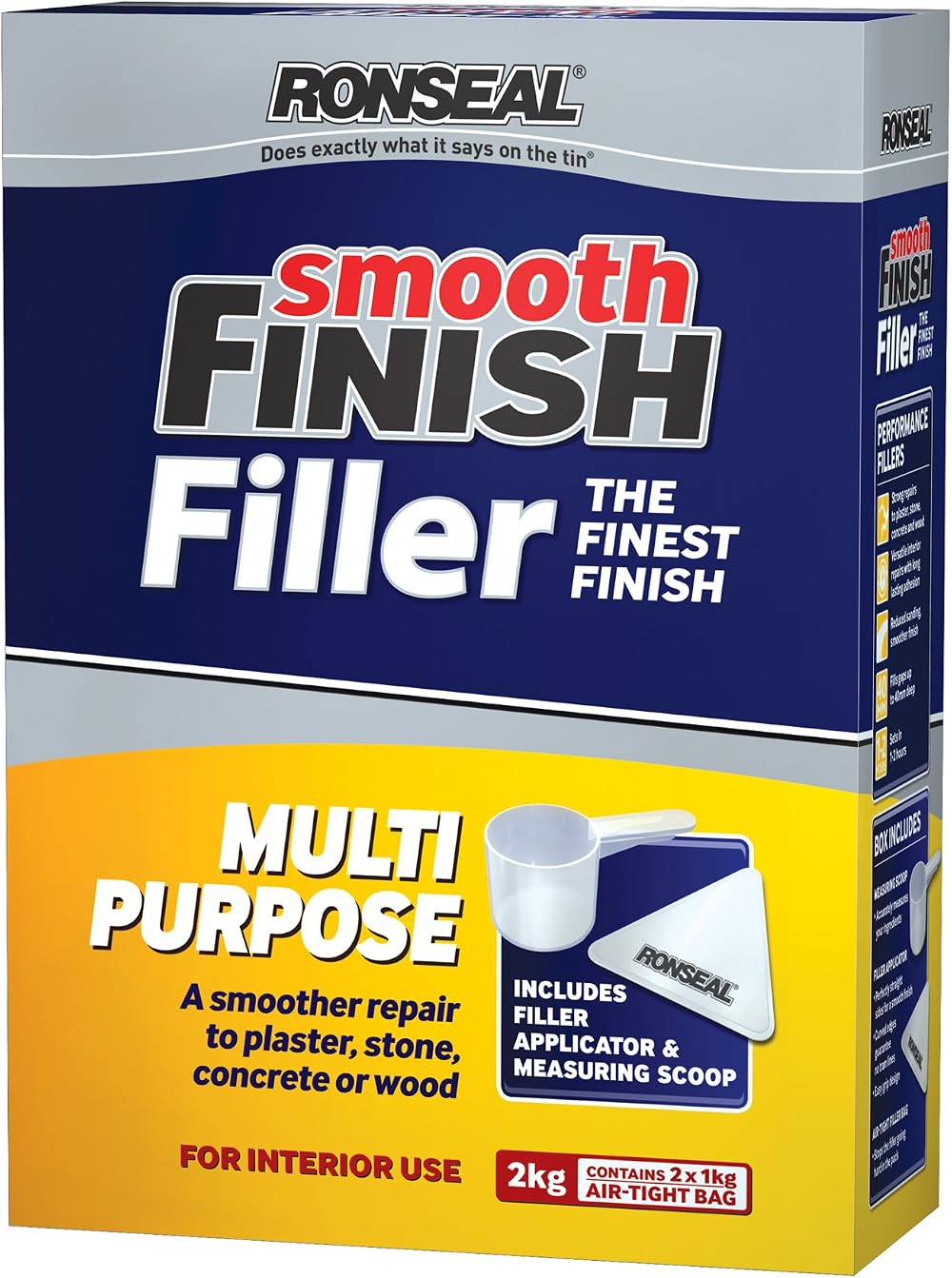 Ronseal Smooth Finish Filler Multi-Purpose Powder 1kg Clear