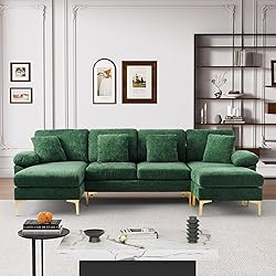 Wrofly U-Shaped Sectional Sofa Couch, 114" Comfy