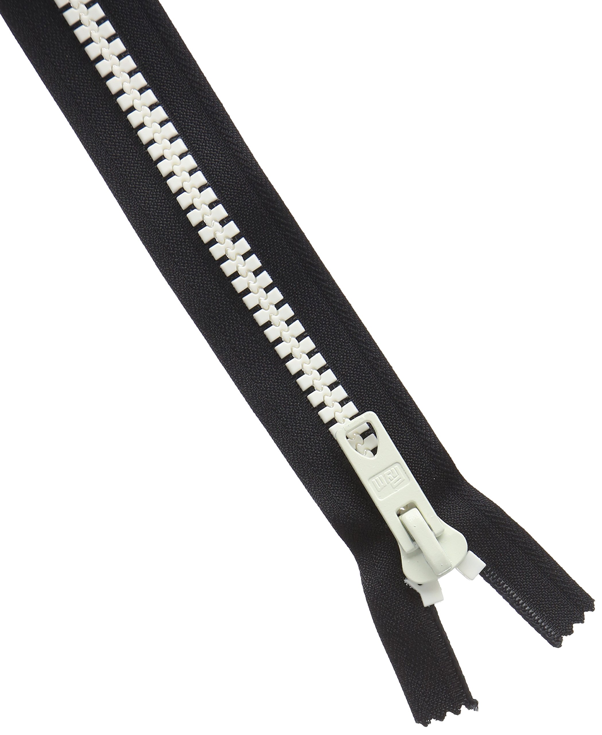 Prym Red White Chunky Teeth Bicolour Open-End 40cm Zip Fastener S12 (1pc), Multi-Colour, 24 x 5 x 1 cm